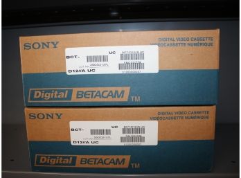Two New Cases Of Ten Each SONY Digital Betacam BCT-D12//A UC