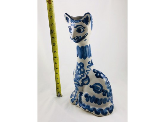 RARE And LARGE MA Hadley Hand Painted Ceramic Cat Vase