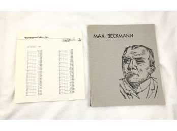 RARE Max Beckmann 1985 Worthington Gallery (Chicago) Book With Original Price List