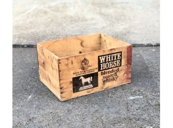 Vintage White Horse Blended Whiskey Wooden Crate
