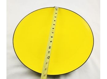 MASSIVE 15” Yellow Enamel Platter Attributed To Cathrineholm