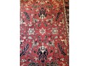 Hand Knotted Wool Rug- Newton Oriental Direct Importers Exclusive With Info Tag- Red & Navy