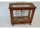 Antique Erdely Es Szabo Budapest 50 Gram Laboratory Scale In Beautiful Solid Oak & Glass Case