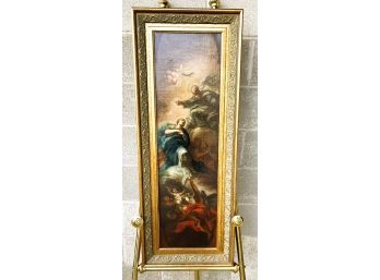 Breathtaking Carlo Maratti Italian Baroque Era Master Preliminary Panel Oil On Canvas Painting