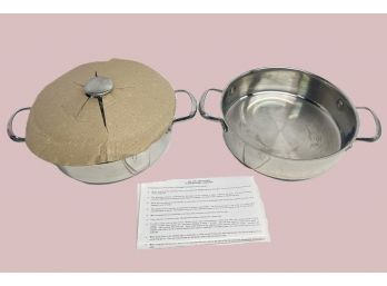 Two Wolfgang Puck Bistro Collection 10' Stainless Steel Casserole Pan-One Is NOS