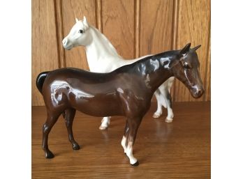 2 Beswick (England) Porcelain Horse Figurines