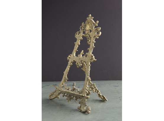 Cast Brass / Brass Colored Metal Ornamental Table Easel