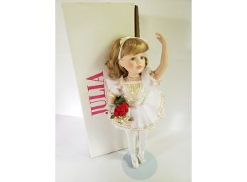 The Danbury Mint Porcelain Doll Collection 'Julia' Posing Doll. Like New In Box