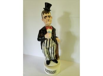 Vintage Porcelain  Decanter Working  Music Box 'For He's A Jolly Good Fellow'