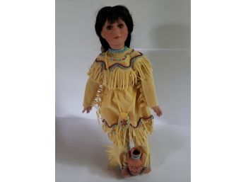 The Seymour Mann Porcelain Doll Collection Features 'Indian Girl' Like New In Box