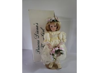 The Danbury Mint Collection 'Princess Diana Flower Girl Doll' Like New In Box
