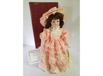 Limited  Edition Dynasty Doll Collection Features Porcelain Doll 'Alexis Leigh' Like New In Box