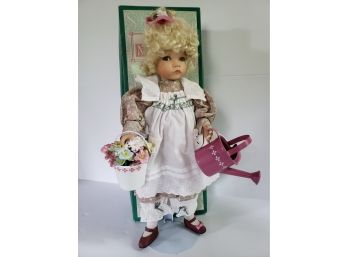 Edwin M.  Knowles Porcelain Doll Collection Features ' Mary, Mary. Quite Contrary First Issue In The Mother Goose Collection Like New In Box