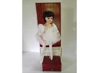 Dynasty Doll Collection Features Working Porcelain Musical Ballerina Doll 'Crystal' Like New In Box