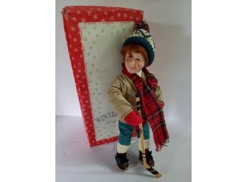 Limited Edition The Ashton Drake Galleries Porcelain Doll Collection Features The Winterfest Premier Doll  ' Brian' Like New In Box