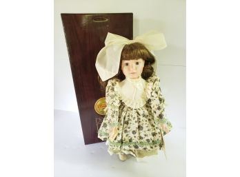 Dynasty Doll Collection  Handpainted Porcelain Doll 'Cayala' Like New In Box