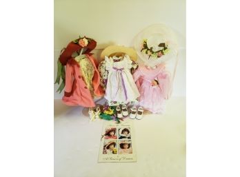 The Ashton Drake Galleries A Season Of Dreams Doll Outfits Includes Autumn Breeze, Spring Bouquet  And Summer Stroll