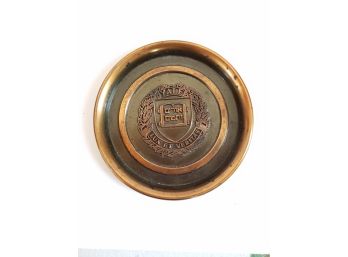 Vintage Yale University Copper Coaster