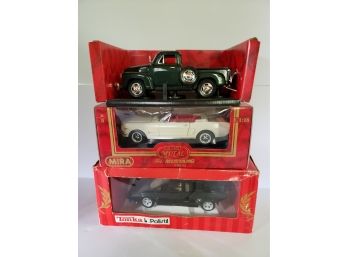Vintage Collectible DieCast Model Car Mira 1964 Mustang And 1953 Chevy Truck Plus Tonka Lamborghini Like New In Box