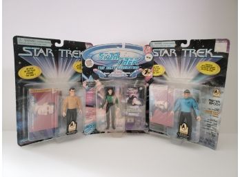 Star Trek Figurines 94/96 Spock - Pike - Troi  In Original Boxes