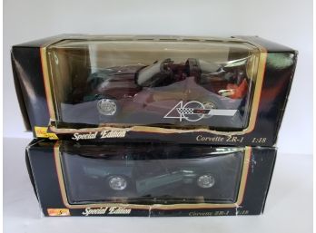 Vintage Special Edition Maisto Model Die Cast 1992/93 Corvettes ZR-1 Like New In Box