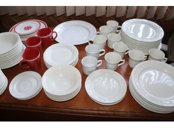 Mixed Lot Of Dinnerware Including Mugs, Plates, Bowls And More