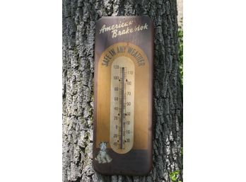 Vintage American Brakeblok Thermometer With Stopper The Dog