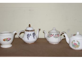 Lot Of Four China Teapots Including Sadler, Arthur Wood Etc. - Made In England