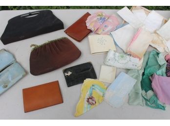 Vintage Pocketbooks Wallet's And Hankerchief's Lot