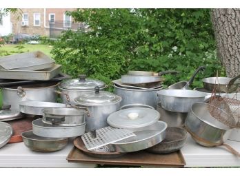 Loads Of Pots, Pans, Bakeware By Wear-ever Aluminum, Bake King, Ekcoware Stainless & More