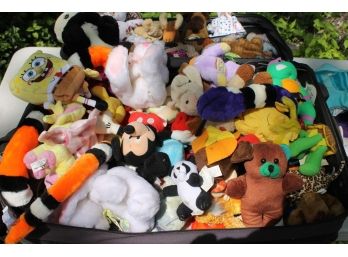 Suitcase Full Of Stuffed Animals - Beanies, Disney Etc.