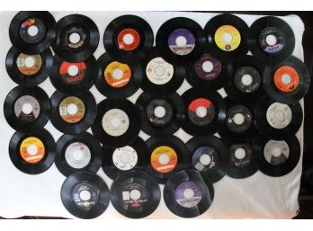 30 Piece Lot Of 45 RPM's Including Motown Etc.