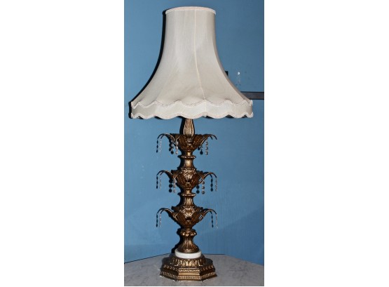 Antique Brass Petal Table Lamp