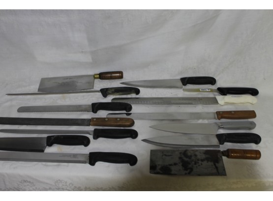 Collection Of 14 Professional Cutlery Knives Lot #2 Including Mison, Greban, Cozzini, RJ Mass, Dalas & More