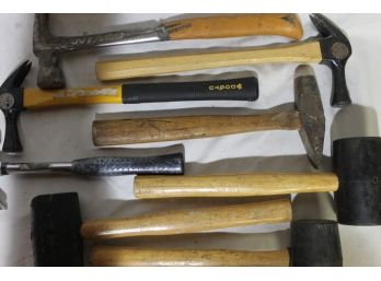 Group Of Eight Hammers And Mallets