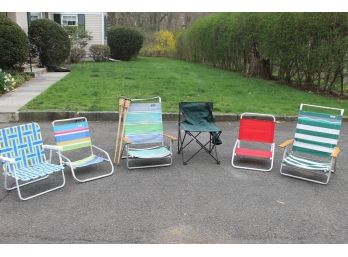 Set Of Six Camping And Beach Chairs With Bonus Citronella Candles