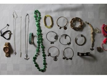 Mixed Lot Of Jewelry Lot #2 Including Alex & Ani Bracelets, Michael Kors Watch Etc.