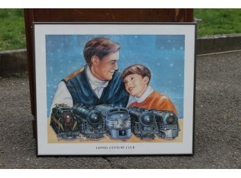 Beautiful Lionel Century Club Framed Picture - Boy And His Father
