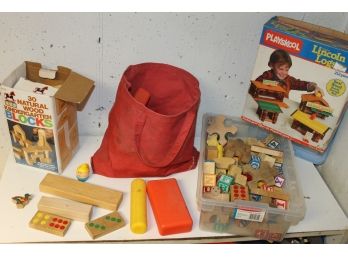 Building Blocks, Lincoln Logs, Wood Dominoes, Alphabet Blocks & More