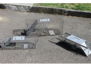 Collection Of 3 Havahart Animal Traps