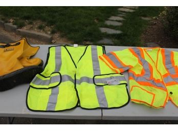 Safety Vests And Boots Lot
