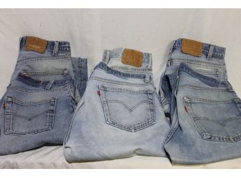 Six Pairs Of Vintage Jeans - Five Levi's & One Abbecrombie