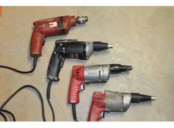Set Of 4 Power Drill's Including Milwaukee, Hilti? & Porter Cable