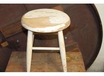 Vintage Milking Stool - Stands 18' Tall With Paint Loss