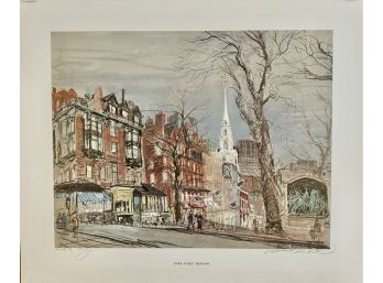 Kamil Kubic 'Park Street' Lithograph 1 Of 4