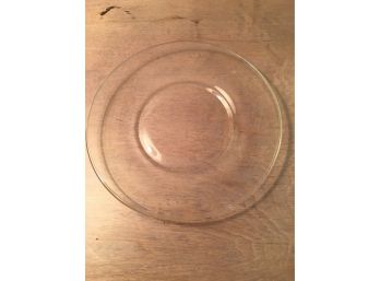 Set Of 12 Clear Glass Desert Plates