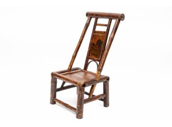 Petite Antique Chinese Bamboo Chair
