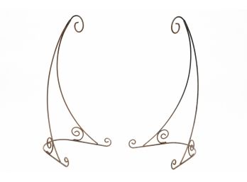 Pair Of Wrought Iron Plant Hangers
