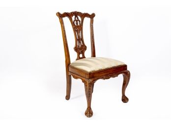 Solid Ball-and-Claw Foot Urn Back Chair