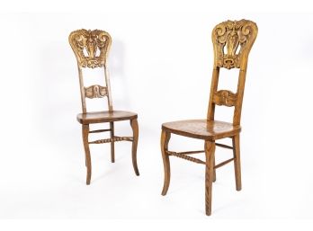 Pair Of Gargoyle Face Chairs